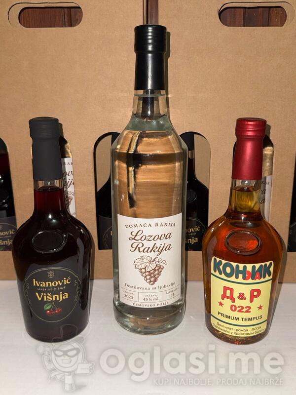Rakija,liker od visnje,konjak