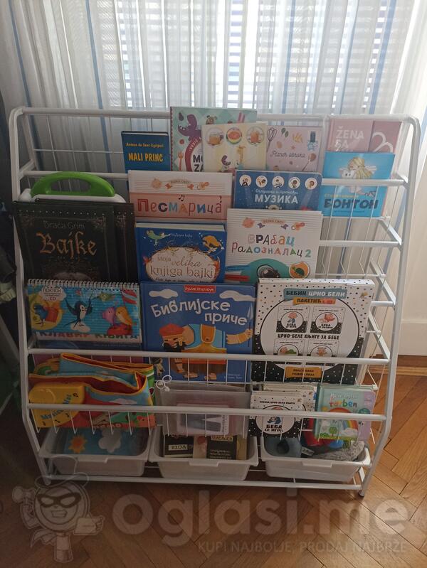 Metalni stalak za knjige, novine