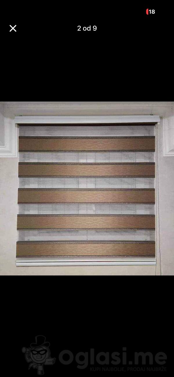 Najnoviji modeli zebra zavjesa  60x220cm: 25€ 80x220cm: 27€ 100x220cm: 30€ 120x220cm: 32€ 140x220cm: 35€ 160x220cm: 38€ 180x