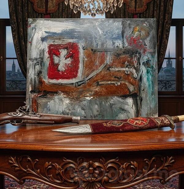 Crnogorska trpeza ulje na platnu 100 x 70 cm