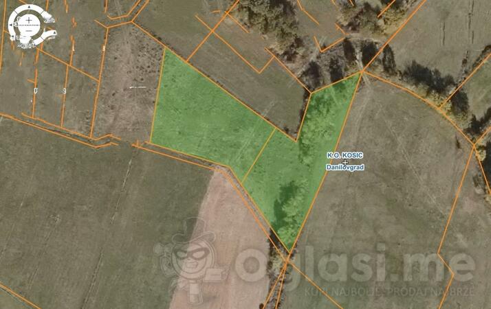 Poljoprivredno zemljište 4638m2 - Danilovgrad - Kosić