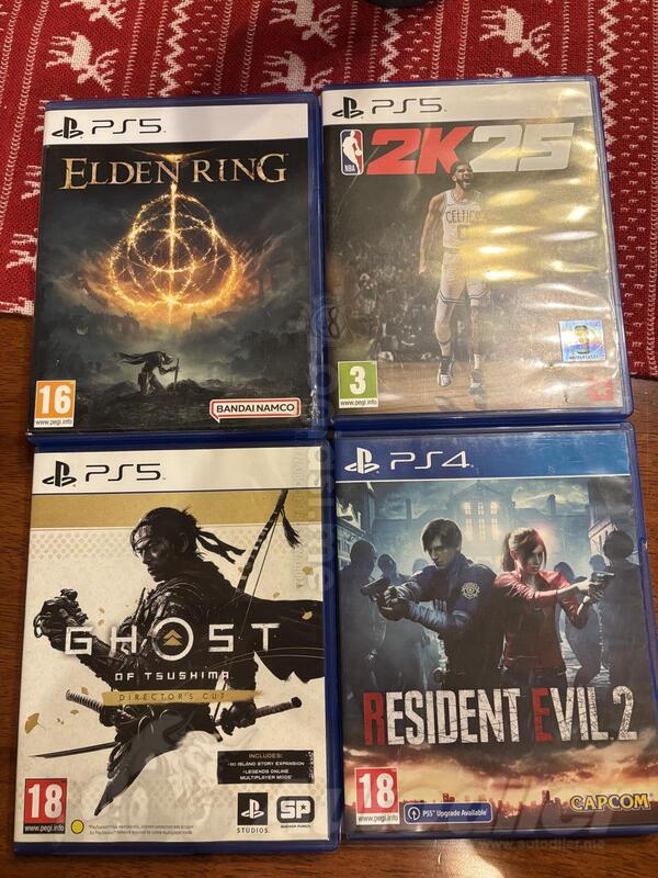 Elden ring ghost of Tsushima nba2k25 resident evli 2 remasteres za PlayStation 5