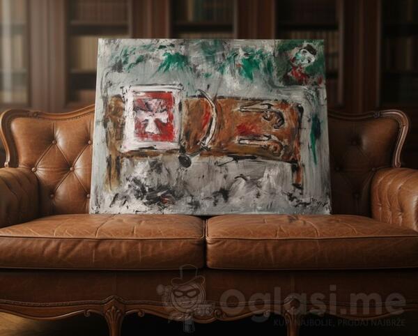 Crnogorska trpeza ulje na platnu 90 x 60 cm