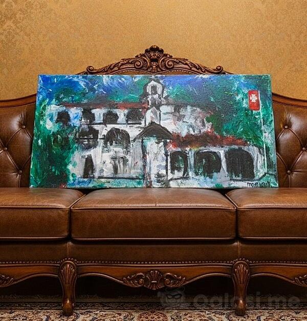 Cetinjski manastir ulje na platnu