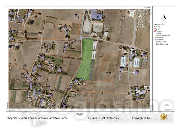 Poljoprivredno zemljište 9652m2 - Podgorica - Mataguži