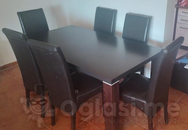 Trpezarijski sto + 6 stolica