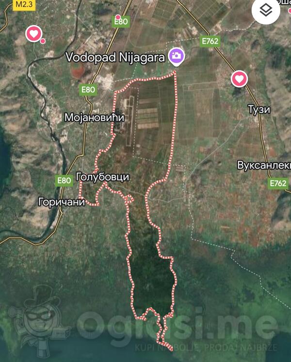 Građevinsko zemljište 25000m2 - Podgorica - Golubovci