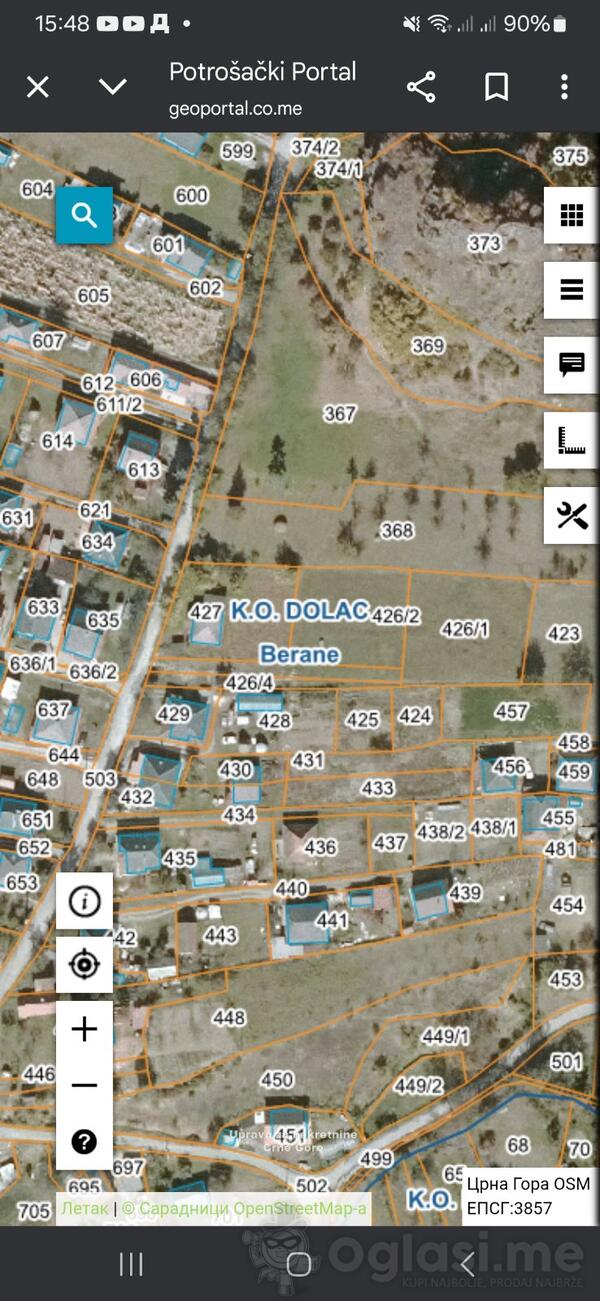 Poljoprivredno zemljište 866m2 - Berane - Beran Selo