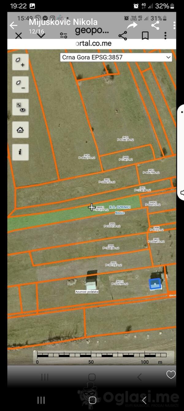 Industrijsko zemljište 1615m2 - Nikšić - Ozrinići