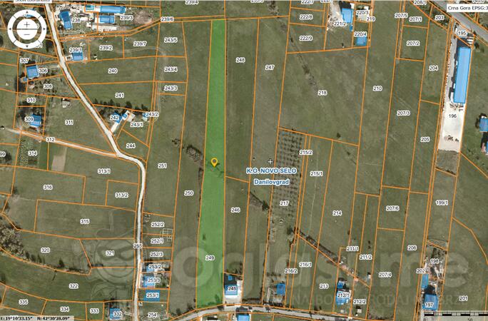 Građevinsko zemljište 7430m2 - Danilovgrad - Novo Selo