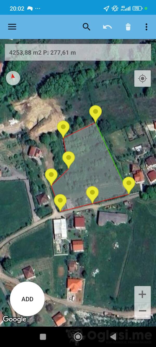 Poljoprivredno zemljište 4100m2 - Podgorica - Pričelje