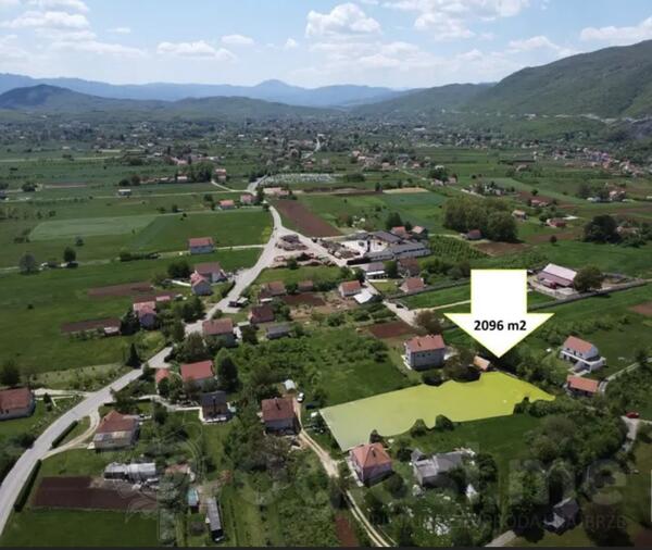 Građevinsko zemljište 2096m2 - Nikšić - Gornje Polje
