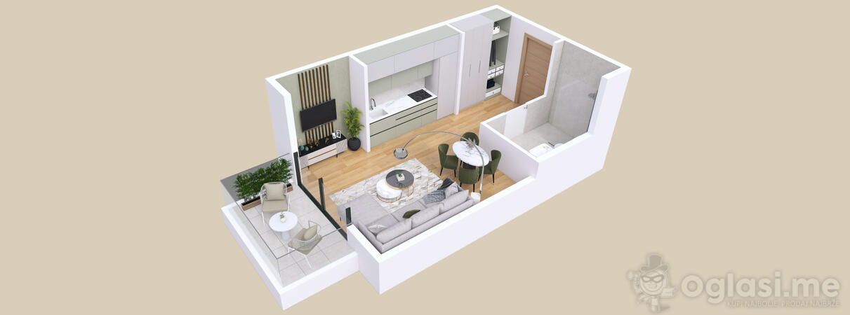 Garsonjera 50m2 - Bar - Polje