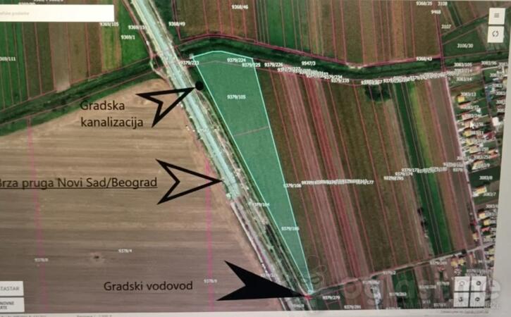 Građevinsko zemljište 25896m2 - Stara Pazova - Stara Pazova (uži dio)
