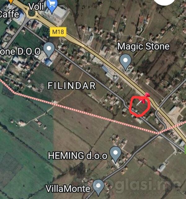 Građevinsko zemljište 2330m2 - Danilovgrad - Grlić