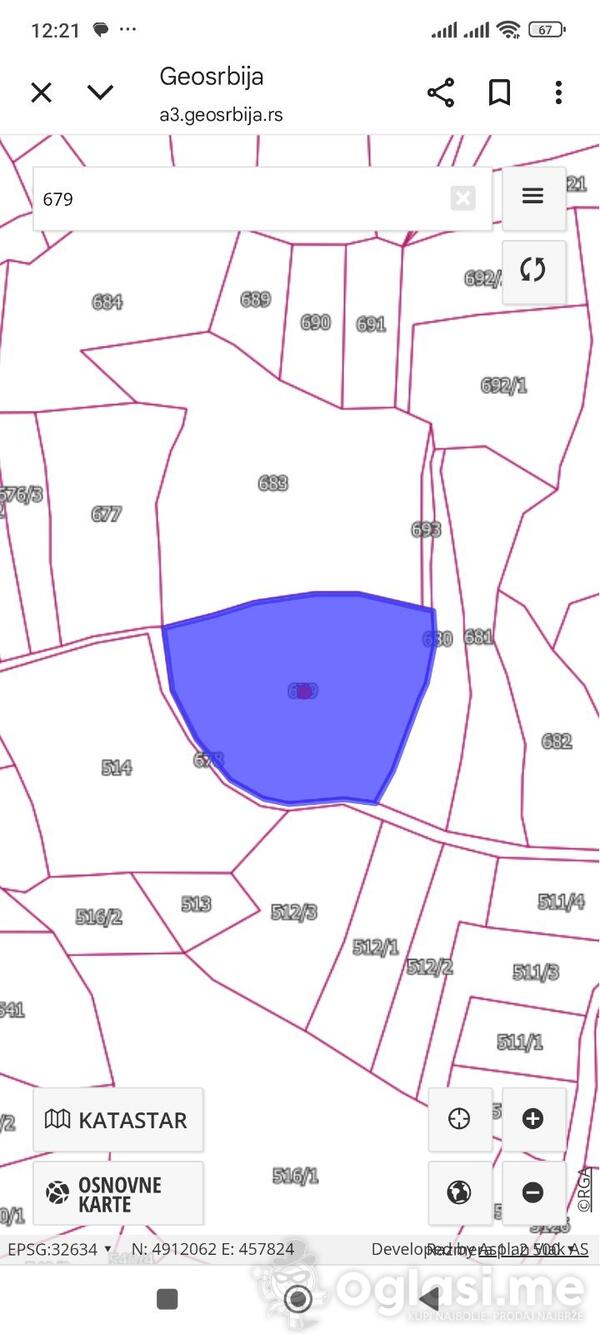 Građevinsko zemljište 8755m2 - Aranđelovac - Darosava