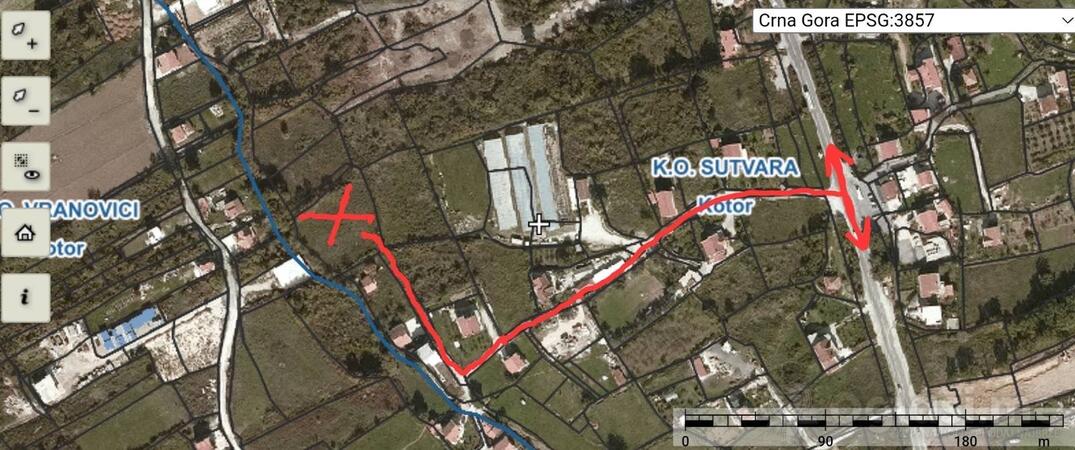 Građevinsko zemljište 2547m2 - Kotor - Sutvara