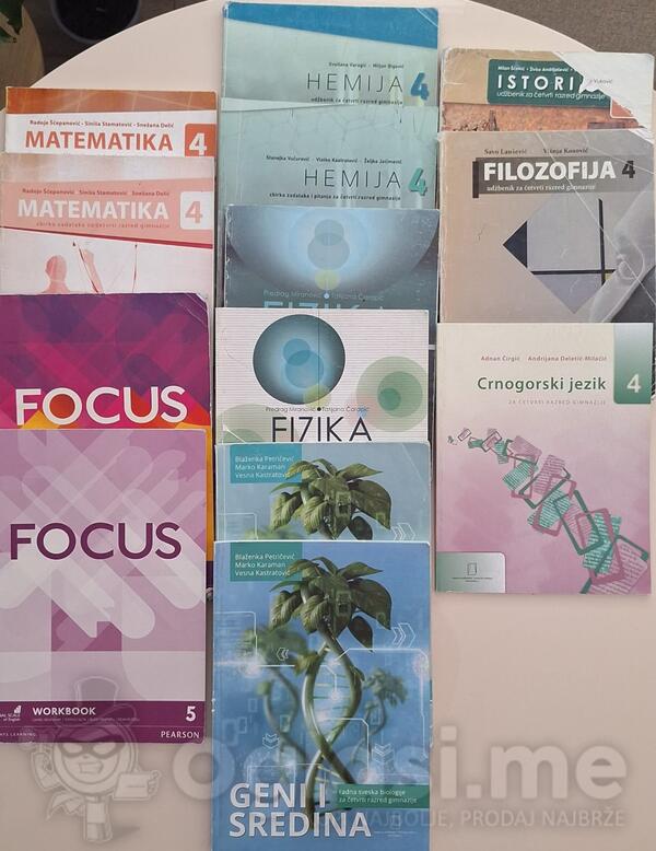 Knjige za III i IV razred Gimnazije