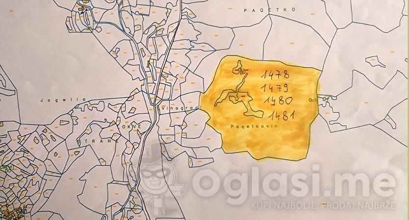 Građevinsko zemljište 119171m2 - Cetinje - Začir