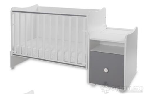 Krevetac sa dusekom i policom za presvlacenje 2u1