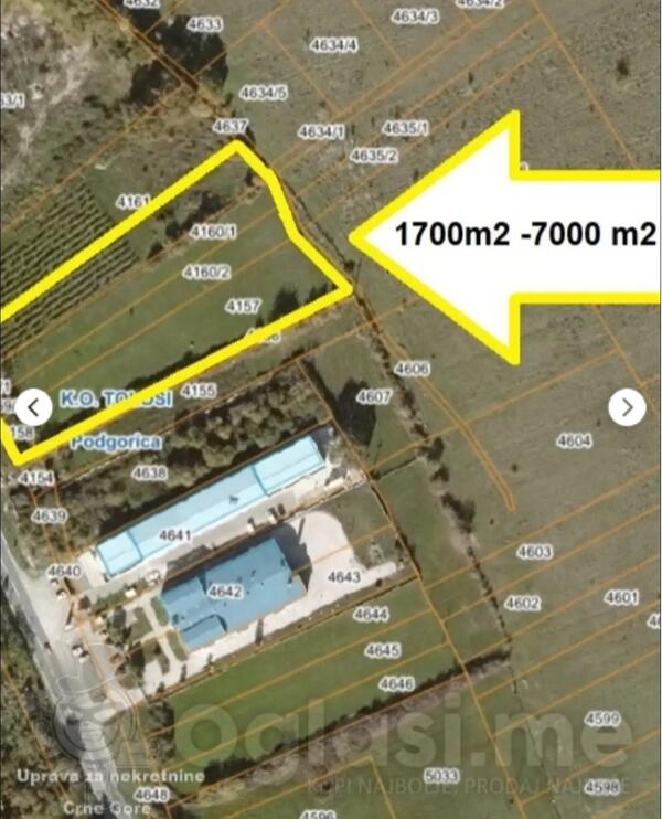 Građevinsko zemljište 7000m2 - Podgorica - Lužnica