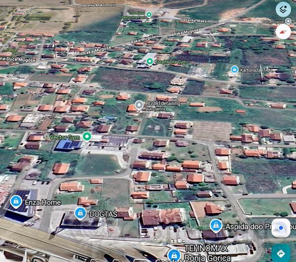 Građevinsko zemljište 1100m2 - Podgorica - Donja Gorica