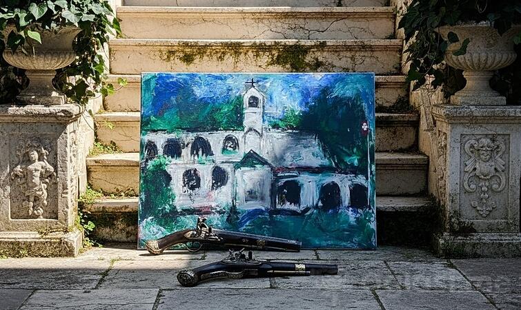 Cetinjski Manastir ulje na platnu