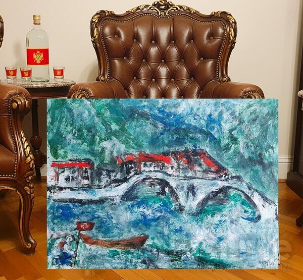 Rijeka Crnojevica ulje na platnu