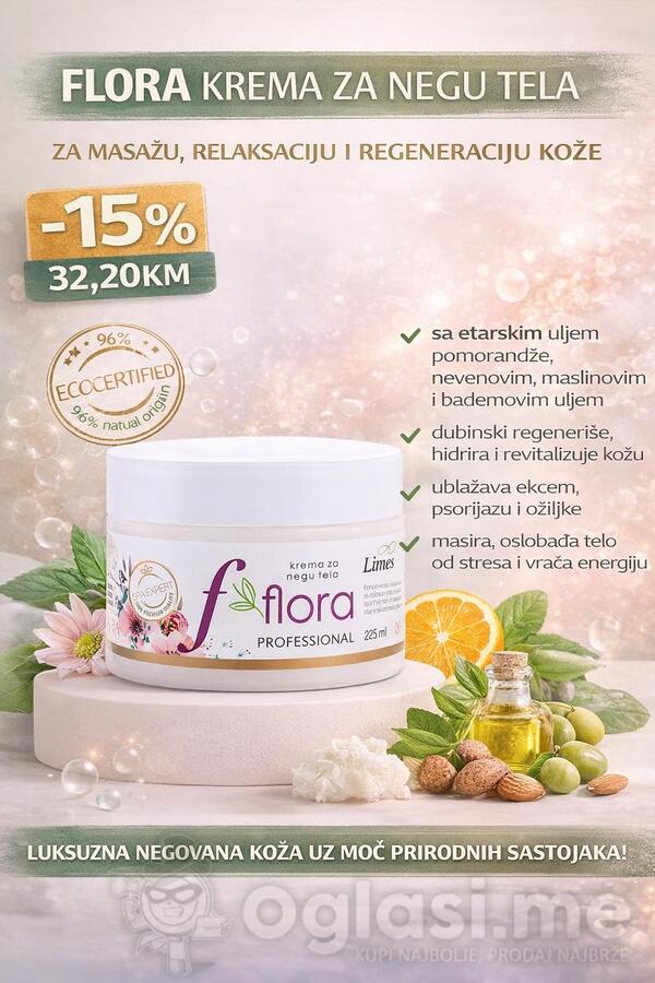 Krema za negu, revitalizaciju i masažu tela.