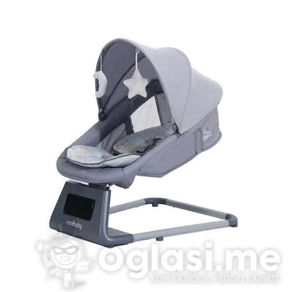 Prodajem Cool Baby Smart električnu njihalicu za bebe, u sivoj boji.