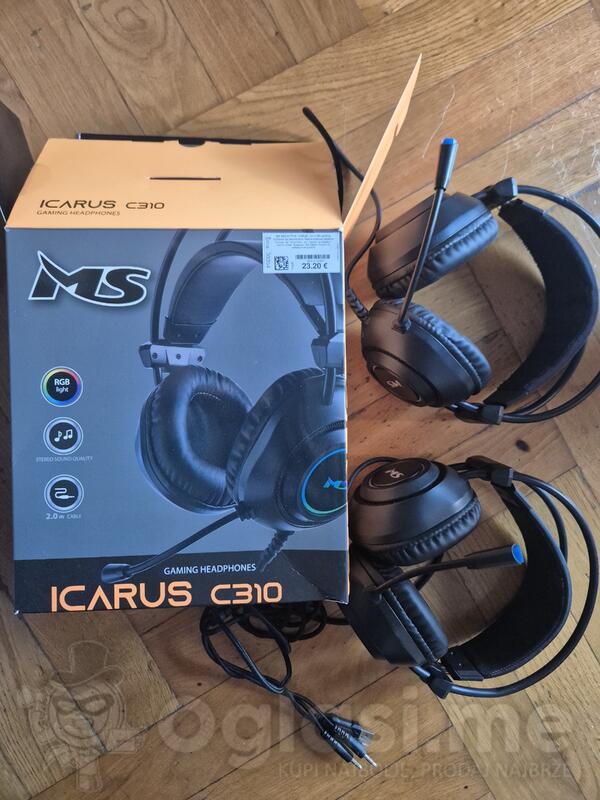 Prodajem 2 komada MS Icarus C310 gaming slušalica sa mikrofonom i RGB osvjetljenjem. Slušalice su u odličnom stanju, potpuno ispravne i veoma udobne za korišten