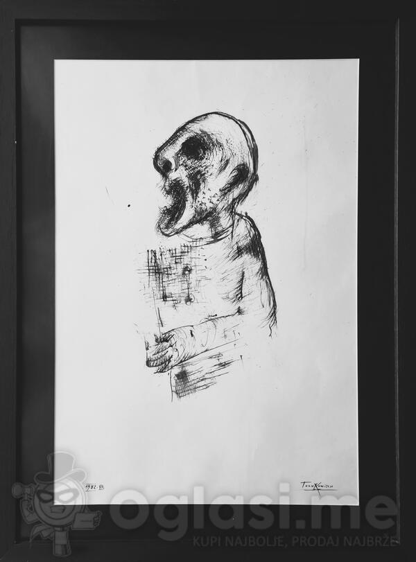 Uroš Tošković 1982. 67x45cm tuš