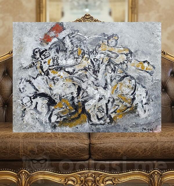 bitka na vucijem dolu ulje na platnu