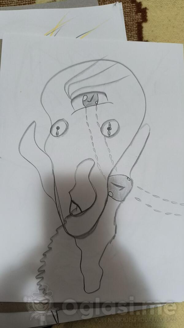 Slika na papiru treba jos da uramim .Broj vibera +38263426392