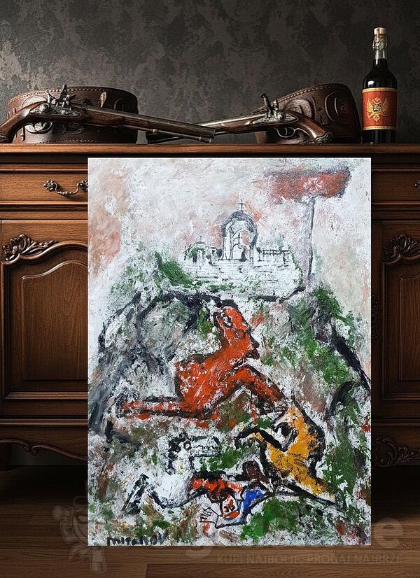 Orlov Krs Cetinje ulje na platnu