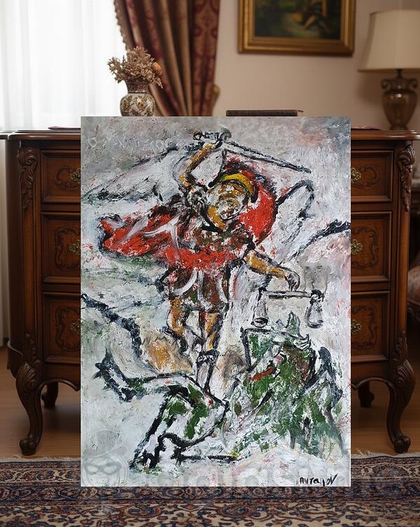 Arhangel Mihail ulje na platnu