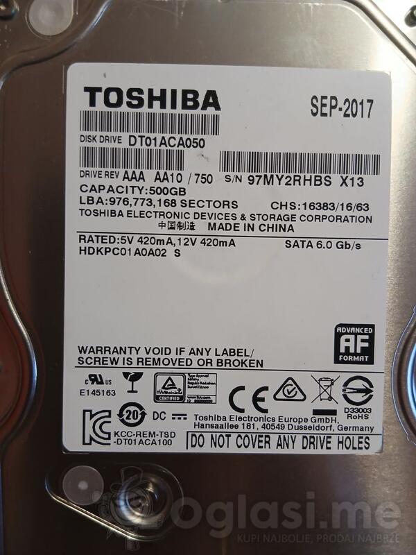 Toshiba 500GB 3.5" - Interni
