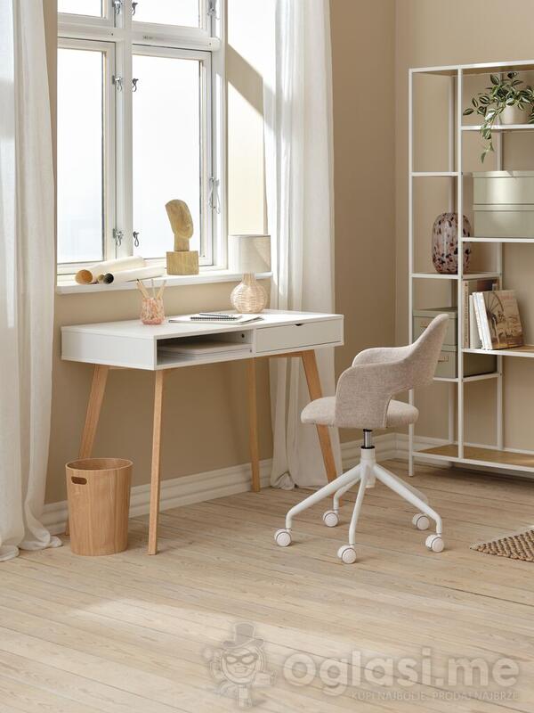 Radni sto TAMHOLT 50x100 cm bijela/natur - iz Jysk