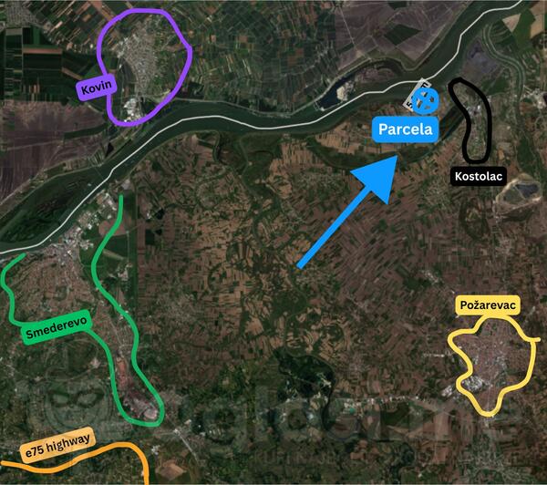 Građevinsko zemljište 10756m2 - Kostolac - Ostrovo