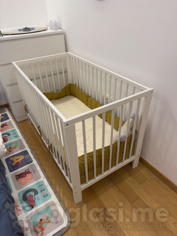 IKEA KREVETAC ZA BEBE / 60 × 120 krevet + dušek srednje tvrdoće