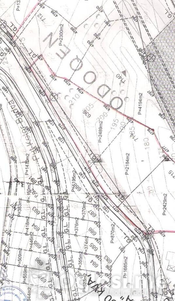 Građevinsko zemljište 7627m2 - Kotor - Kavač