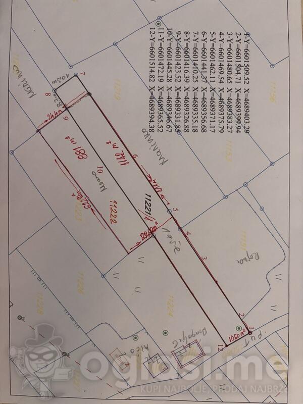 Poljoprivredno zemljište 2023m2 - Podgorica - Mojanovići