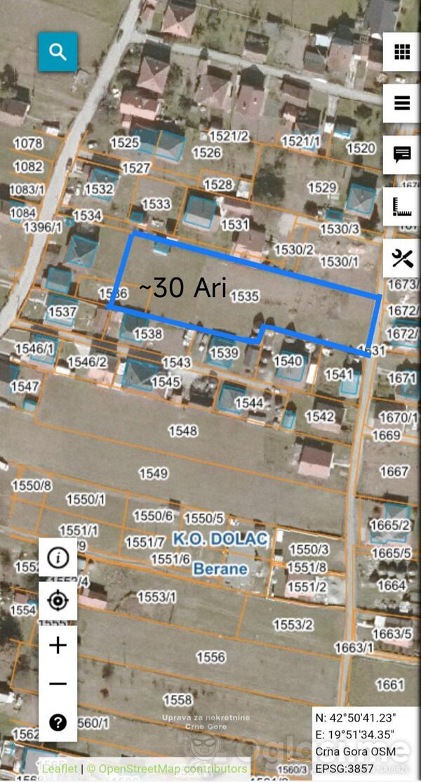 Poljoprivredno zemljište 3000m2 - Berane - Dolac