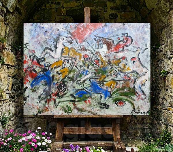 Bitka na Vucijem Dolu ulje na platnu