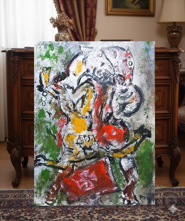 Ranjenik sa Vucijeg Dola ulje na platnu