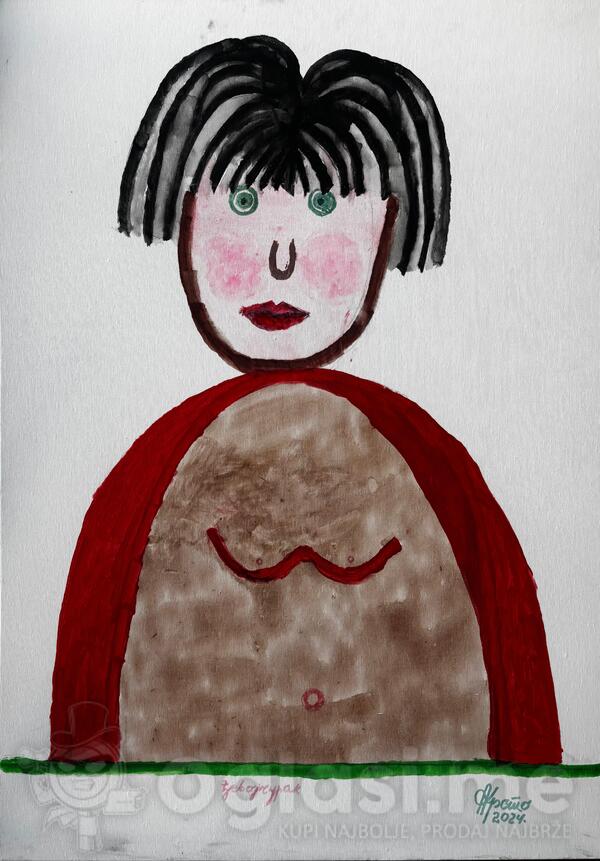 KRSTO ANDRIJAŠEVIĆ - ĐEVOJČURAK, 100x70cm ulje na platnu