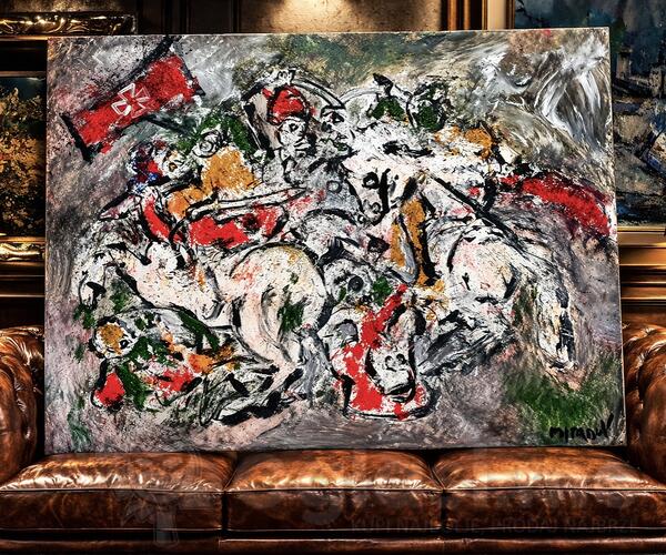 Bitka na Vucijem dolu ulje na platnu