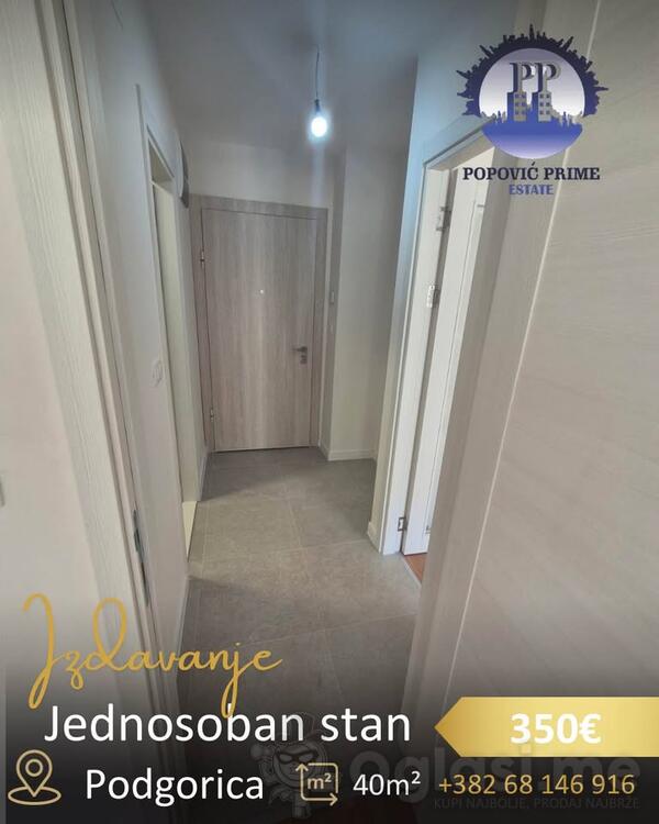 Jednosoban stan 40m2 - Podgorica - Podgorica (uži dio)