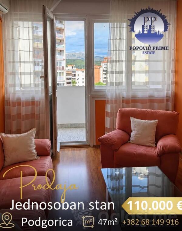 Jednosoban stan 47m2 - Podgorica - Podgorica (uži dio)
