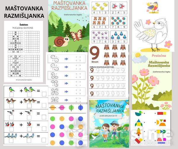 Edukativne vežbanke za decu od 4 do 7 godina (kreira Master učiteljica s ljubavlju)